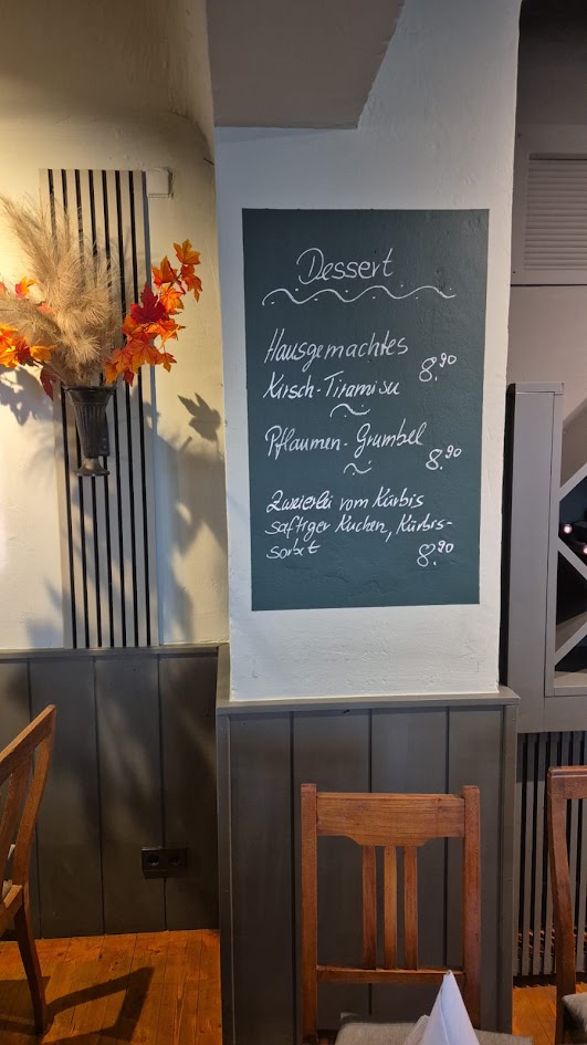 Aktuelle Dessertkarte